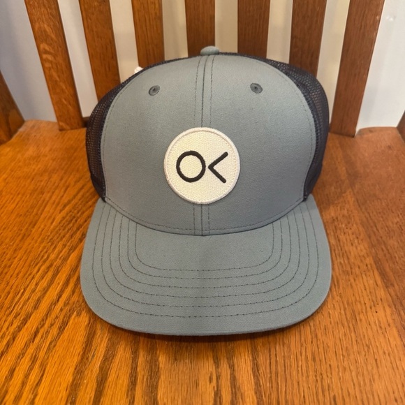 NEW Outerknown OK Patch Mesh Trucker Hat Dark Robins Egg Blue Black SLA - Picture 4 of 4